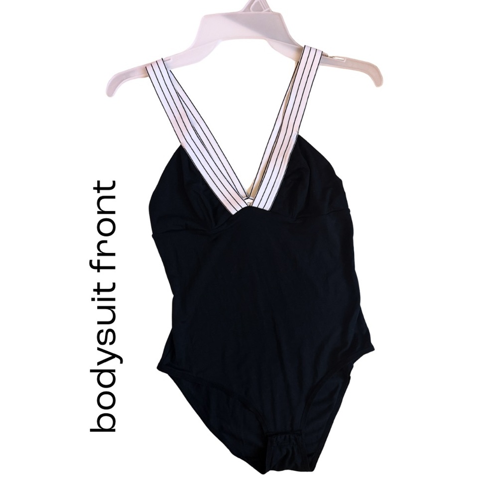 Lively Black Bodysuit with Snap Enclosure Small NWOT